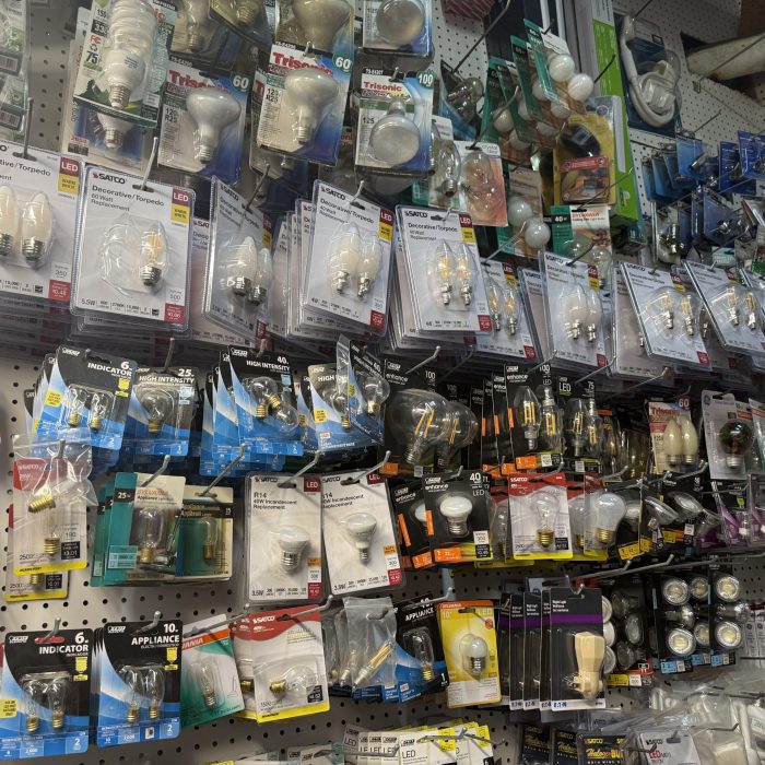 Light bulbs and lighting supplies stocked at Safety Hardware
