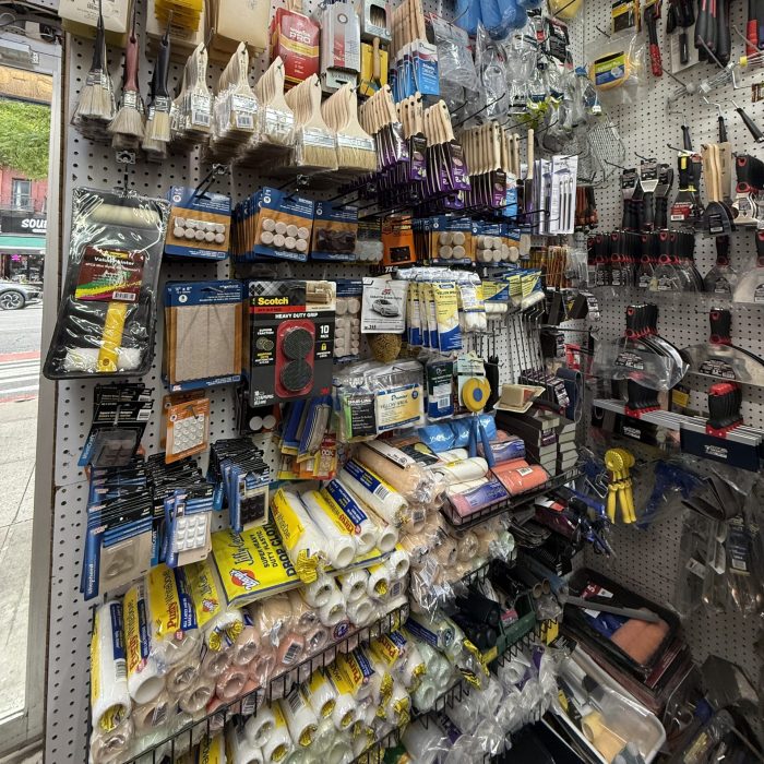 Paint supplies aisle at Safety Hardware